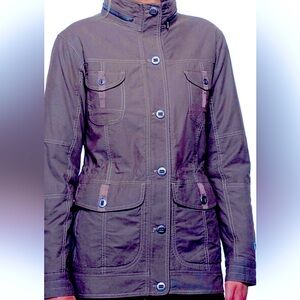 NWOT Kuhl Black Military Field Jacket with Hood